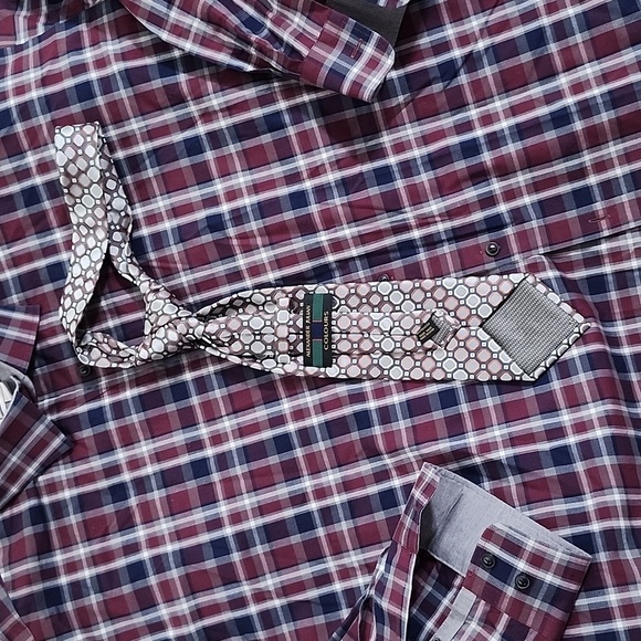 Alexander Julian Colours Men's Geometric Hexagonal Pattern Tie - Stylish Acc - Picture 6 of 6